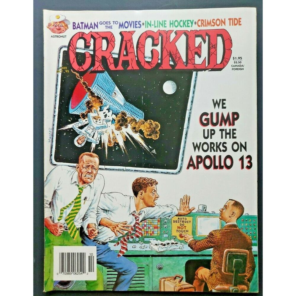 1995 Cracked Magazine #302 Oct. We Gump Up‎ The Works On Apollo 13 M 299